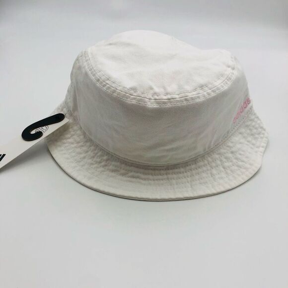 Brand New Women’s Adidas Essential Bucket Hat Clear‎ Pink White One Size - Picture 1 of 6